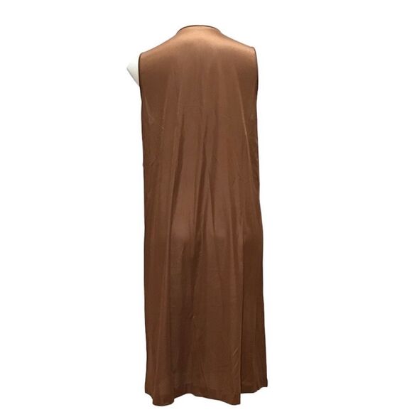 LGWU USA Made Gossard Artemis 70s Lace Night Gown Brown Vintage Size Medium - Picture 3 of 11